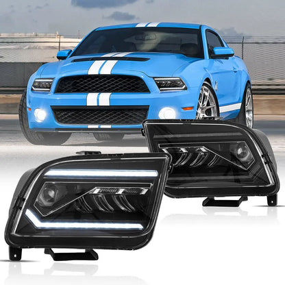 VLAND Full LED Headlights For Ford Mustang 2005-2009 With Start Up Animation