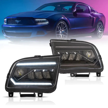 VLAND Full LED Headlights For Ford Mustang 2005-2009 With Start Up Animation