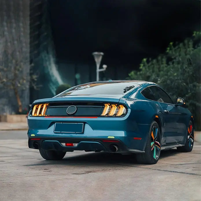 VLAND Full LED Taillights Assembly Compatible For Ford Mustang 2015-2023 With Five Modes Sequential Turn Signal Light