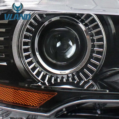 VLAND LED Dual Beam Headlights For Ford Mustang 2018-2023 6th Gen Without Turn Signals