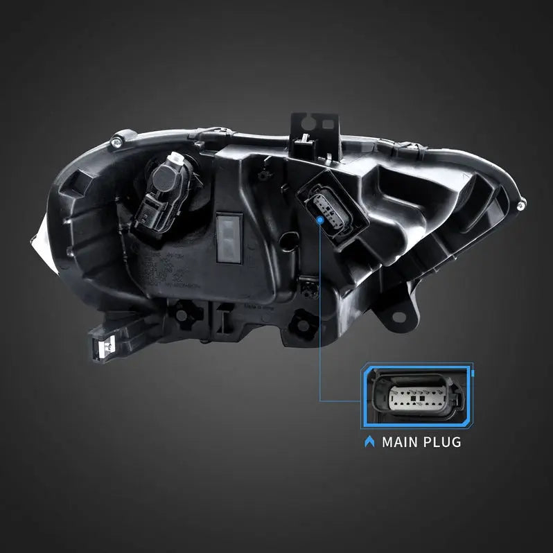 VLAND LED Dual Beam Headlights For Ford Mustang 2018-2023 6th Gen Without Turn Signals