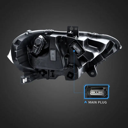 VLAND LED Dual Beam Headlights For Ford Mustang 2018-2023 6th Gen Without Turn Signals