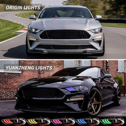 VLAND RGB LED Headlights For Ford Mustang 2018-2023 6th Gen Refresh