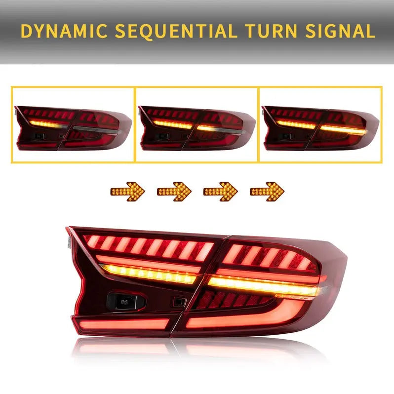 VLAND LED Tail Lights For Honda Accord 10th 2018-2022