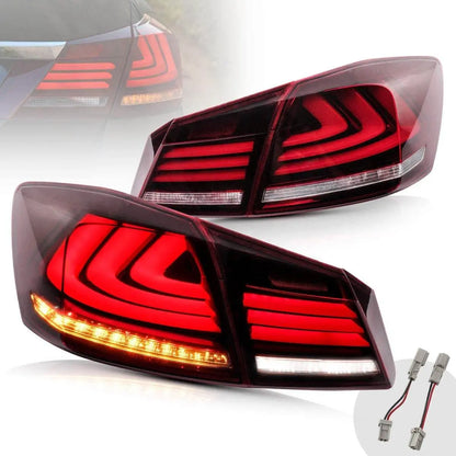 VLAND Full LED Sequential Tail Lights For Honda Accord 2013-2015 ABS PMMA GLASS Material