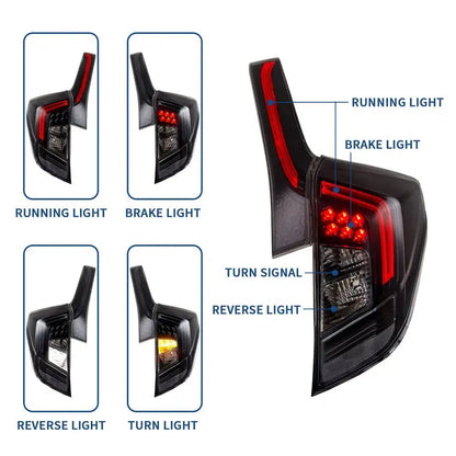 VLAND LED Tail Lights For Honda Fit 2014-2020/Jazz(GK5) Rear Lamps Assembly