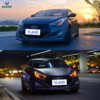 VLAND LED Headlights For Hyundai Elantra Sedan [Fifth Gen] 2011-2015 & Avante MD Coupe 2013-2014
