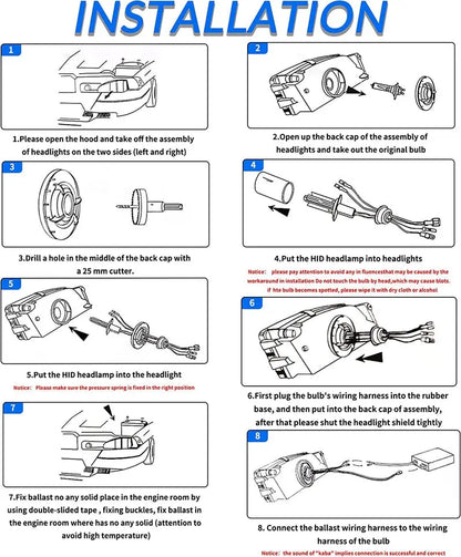 VLAND LED Projector Headlights with D2S/D2H Bulbs Fit for 2012-2015 Hyundai Elantra Avante MD