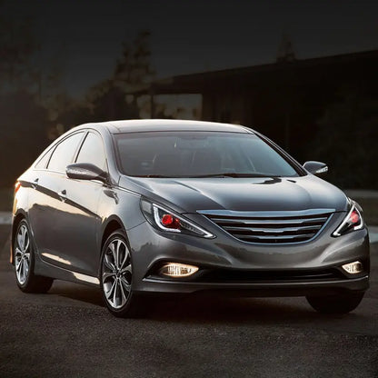 VLAND Dual Beam Sequential Headlights For Hyundai Sonata 2011-2014 ABS PMMA GLASS Material (Bulbs Not Included)