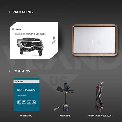 VLAND LED Headlights For 2014-2022 Jeep Grand Cherokee (WK2)