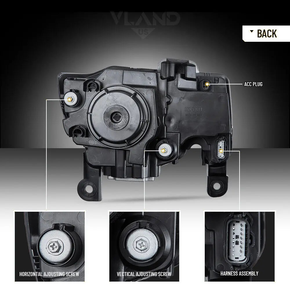 VLAND LED Headlights For 2014-2022 Jeep Grand Cherokee (WK2)