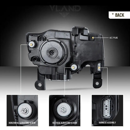 VLAND LED Headlights For 2014-2022 Jeep Grand Cherokee (WK2)