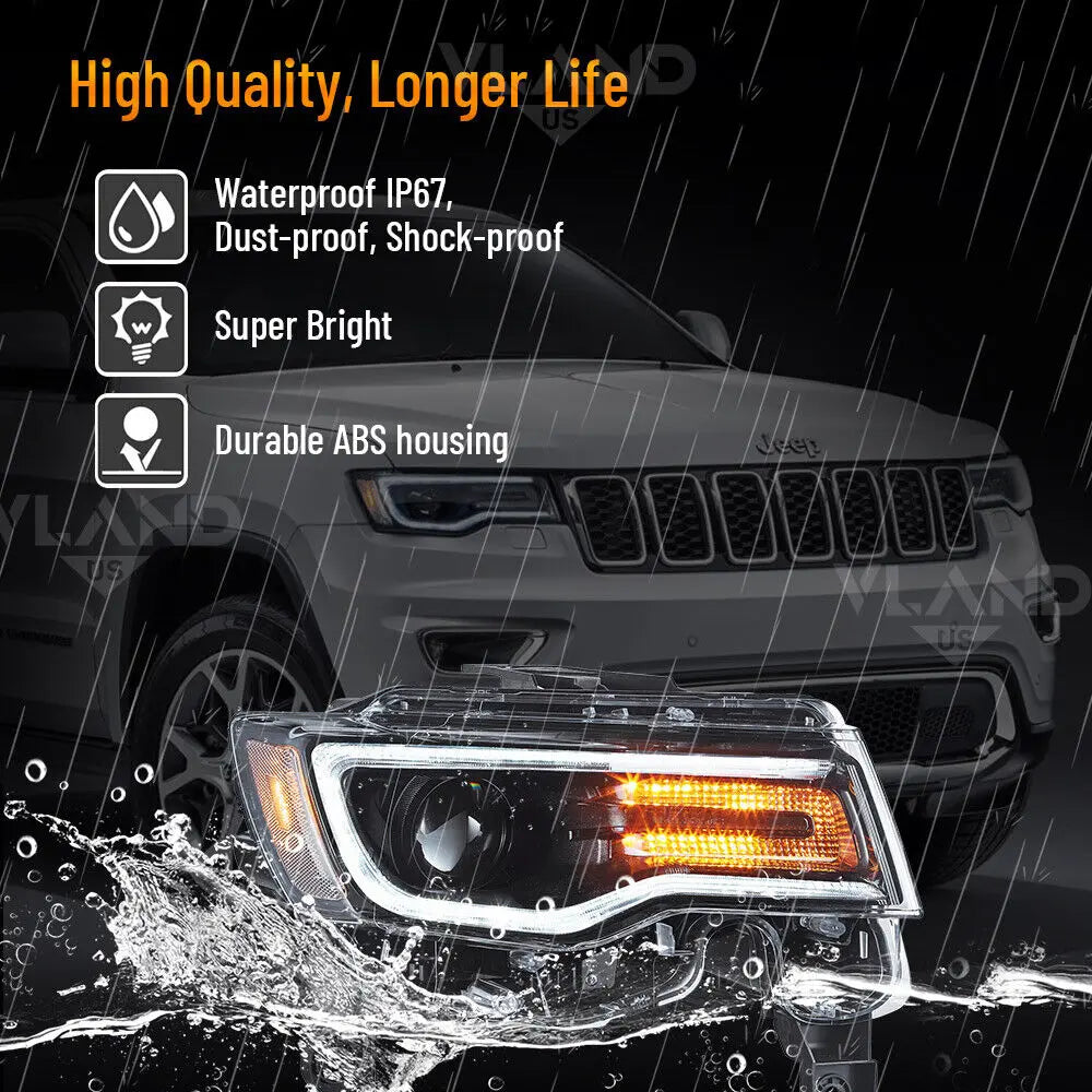 VLAND LED Headlights For 2014-2022 Jeep Grand Cherokee (WK2)