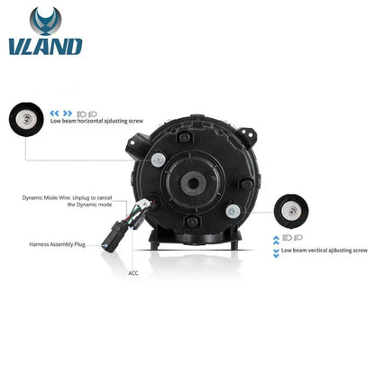 VLAND Full LED Headlights For 2018-2023 Jeep Wrangler JL JLU JT Rubicon (Only fit JL Models with 9 inch headlights)