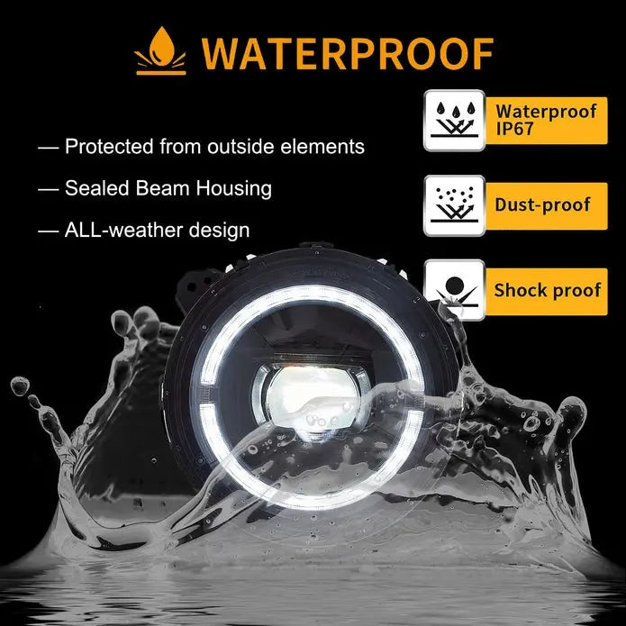 VLAND Full LED Headlights For 2018-2023 Jeep Wrangler JL JLU JT Rubicon (Only fit JL Models with 9 inch headlights)