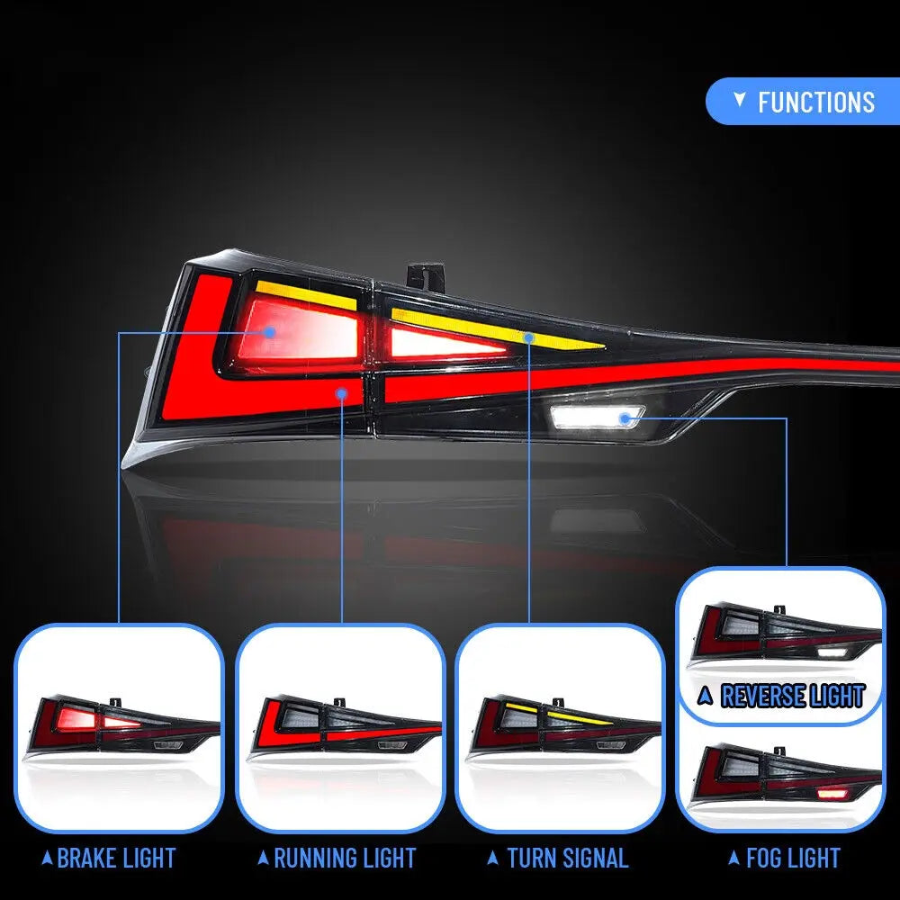 VLAND LED Taillights For 2014-2020 Lexus IS 250 350 200t 300h F Sport