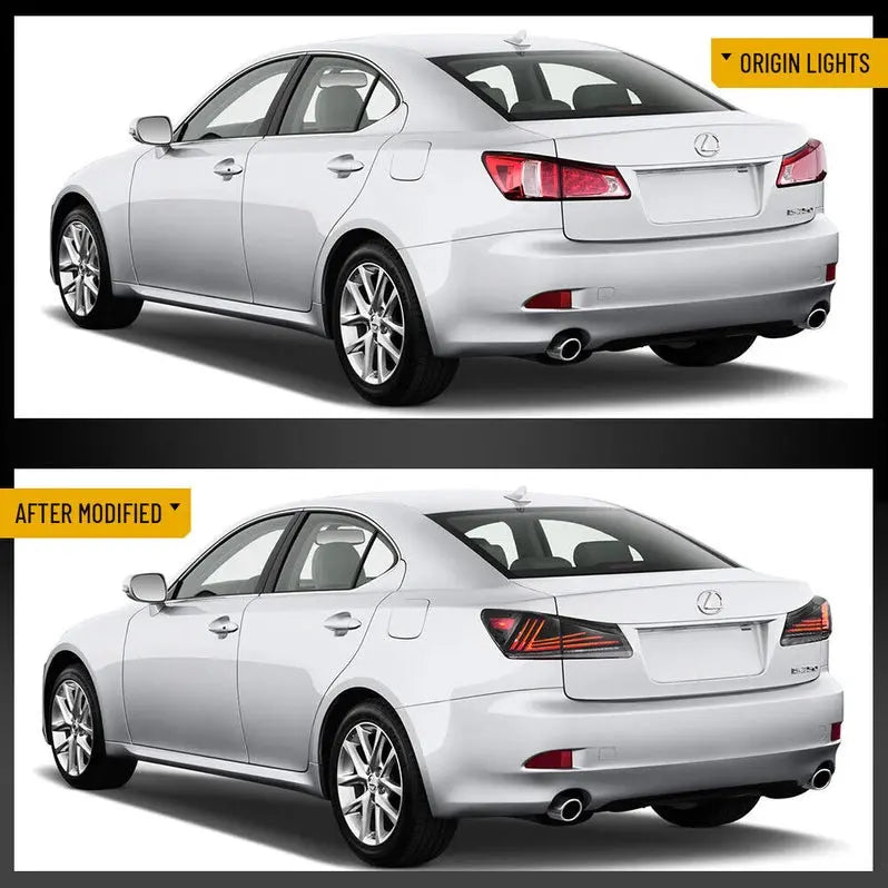 VLAND LED Tail Lights For Lexus IS250 350 ISF 2006-2013 IS200d IS F 2008-2014 w/Animation