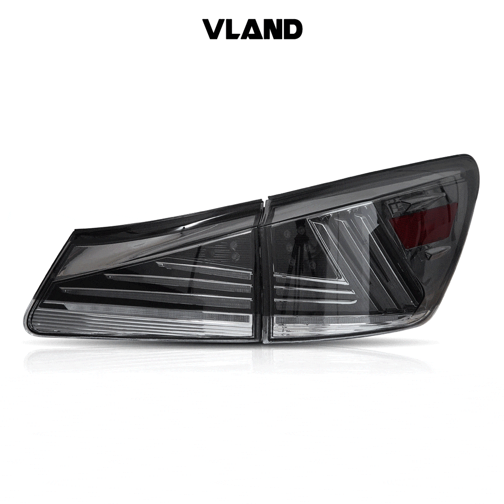 VLAND LED Tail Lights For Lexus IS250 350 ISF 2006-2013 IS200d IS F 2008-2014 w/Animation