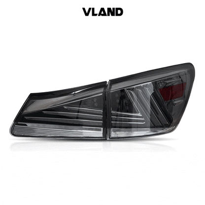 VLAND LED Tail Lights For Lexus IS250 350 ISF 2006-2013 IS200d IS F 2008-2014 w/Animation