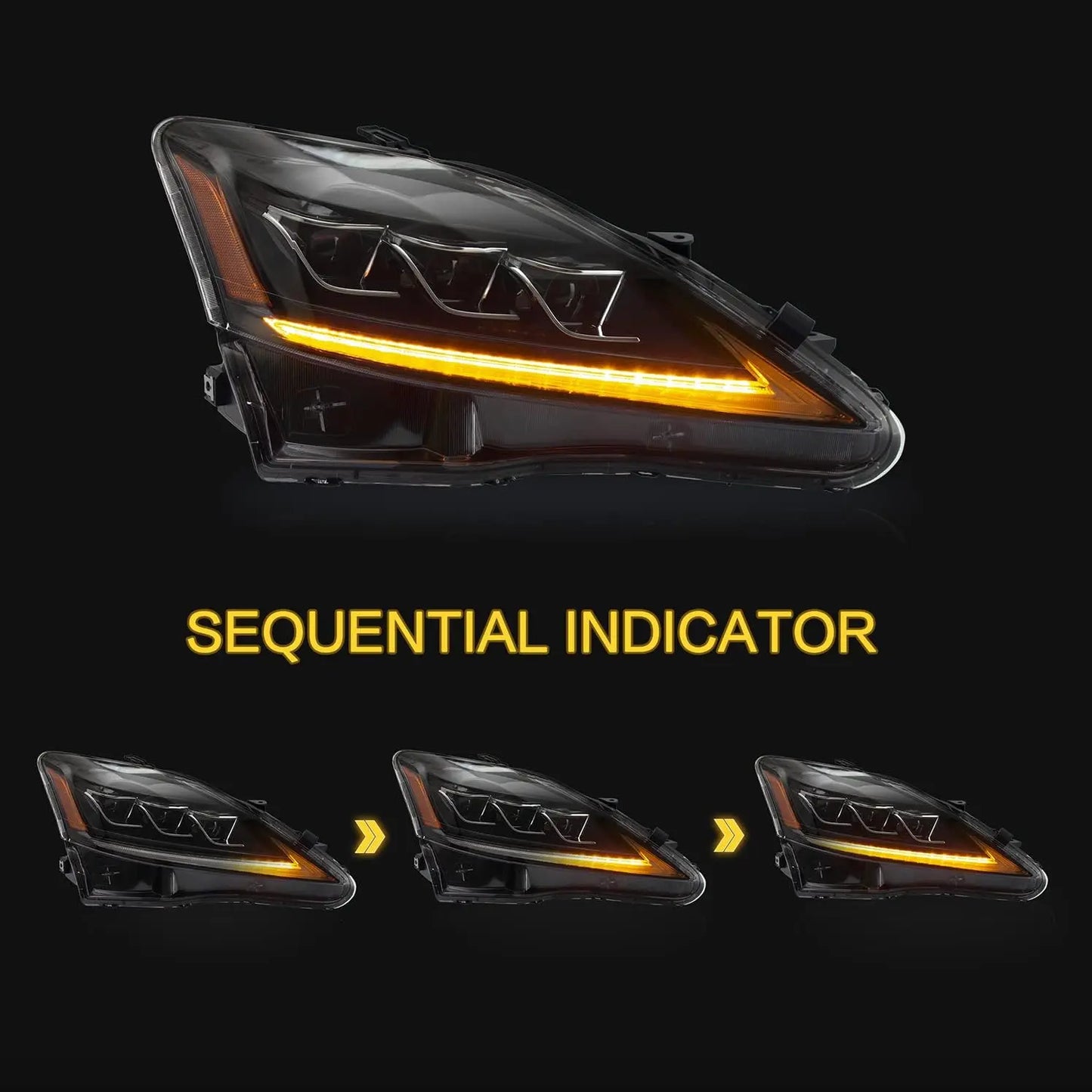 VLAND LED Headlights For 2006-2013 Lexus is250 is350 isf