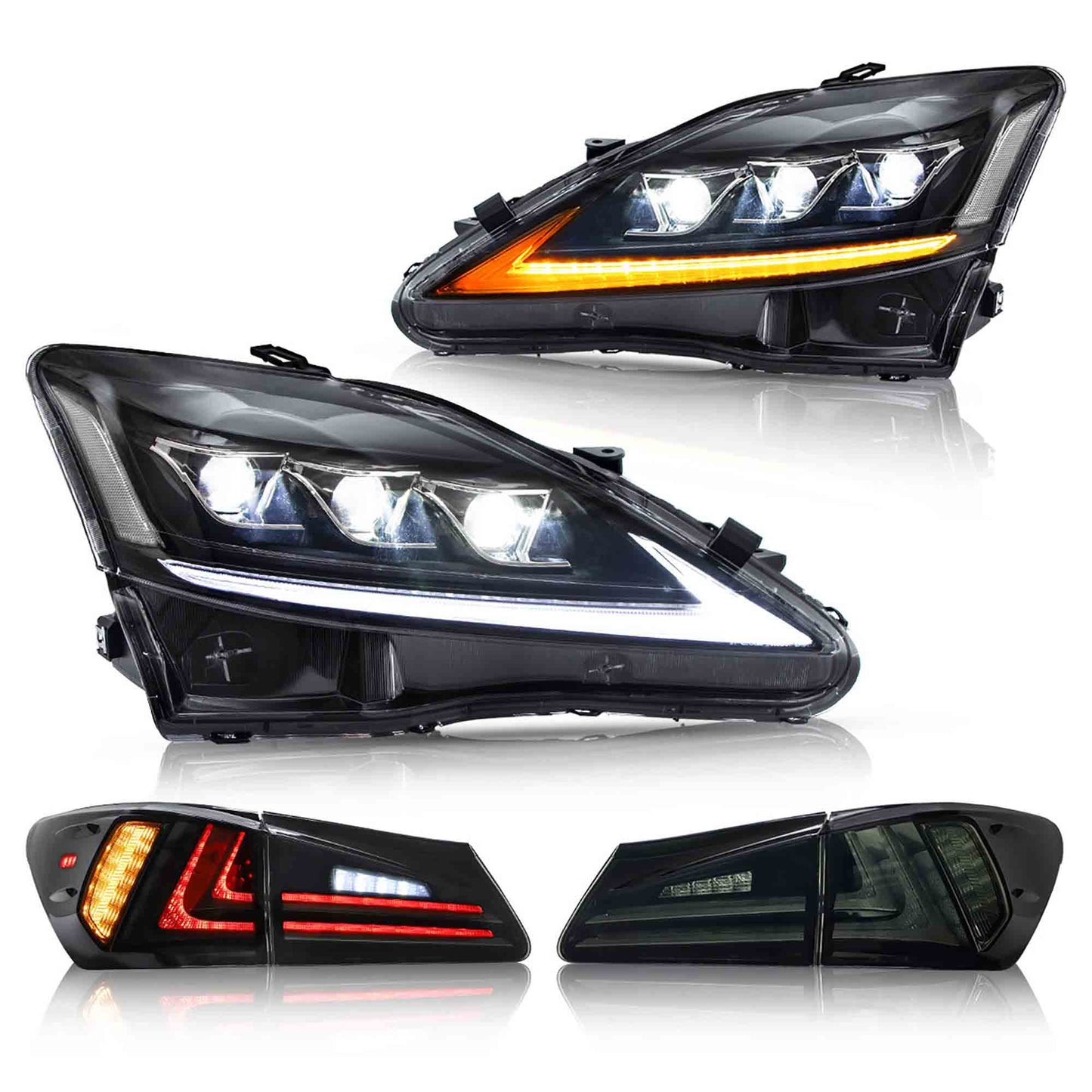 VLAND Full LED Headlights And Taillights For Lexus IS250 IS350 ISF 2006-2013