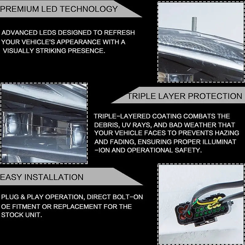 VLAND LED Projector Headlights For Lexus IS250/IS250C IS350/IS350C IS220d 2006-2013 ISF 2008-2014 With Animation & Blue Breathing