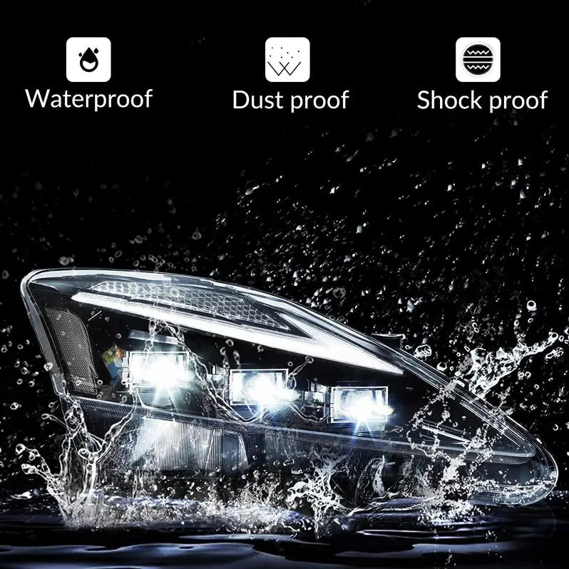 VLAND LED Projector Headlights For Lexus IS250/IS250C IS350/IS350C IS220d 2006-2013 ISF 2008-2014 With Animation & Blue Breathing