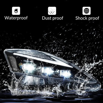 VLAND LED Projector Headlights For Lexus IS250/IS250C IS350/IS350C IS220d 2006-2013 ISF 2008-2014 With Animation & Blue Breathing