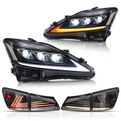 VLAND Full LED Headlights + Taillights For 2006-2013 Lexus IS250 IS350 ISF