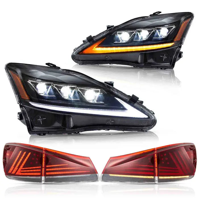 VLAND Full LED Headlights + Taillights For 2006-2013 Lexus IS250 IS350 ISF