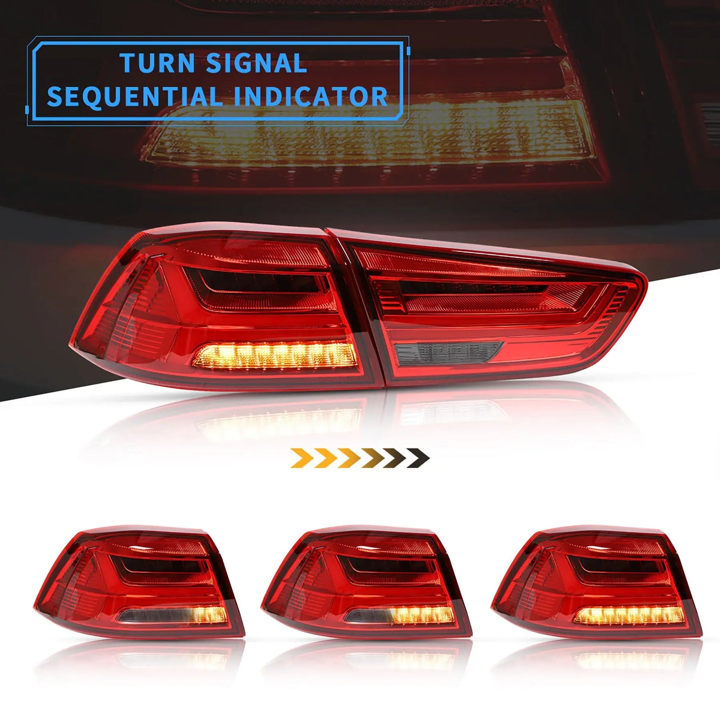 VLAND LED Tail Lights For 2008-2017 Mitsubishi Lancer Rear Lamps Assembly