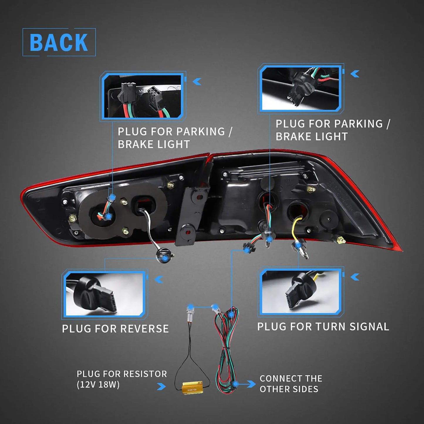 VLAND LED Tail Lights For 2008-2017 Mitsubishi Lancer Rear Lamps Assembly