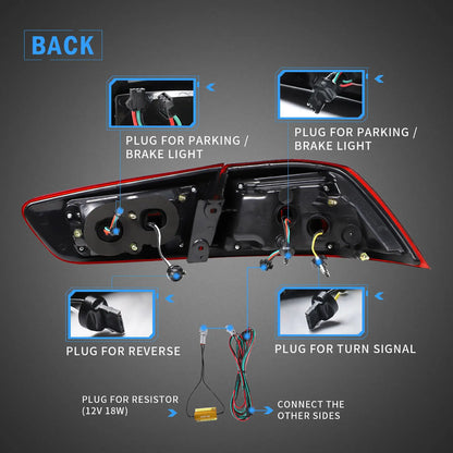 VLAND LED Tail Lights For 2008-2017 Mitsubishi Lancer Rear Lamps Assembly