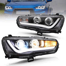 VLAND LED Projector Headlights for Mitsubishi Lancer EVO X 2008-2017 with Dynamic Turn Signal
