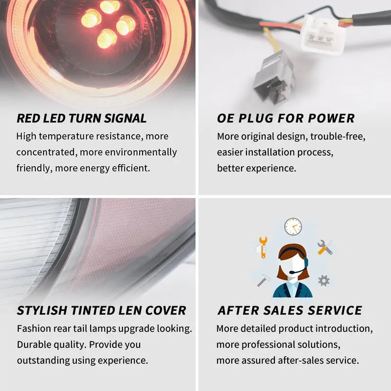 VLAND Full LED Tail Lights for Mazda 3 Axela Sedan 2014-2018 (Sequential Turn Signals w/ Dynamic Welcome Lighting)