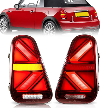 VLAND Full LED Tail lights For BMW Mini Cooper R50 R52 R53 2001-2006 With Dynamic Animation DRL