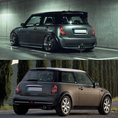 VLAND Full LED Tail lights For BMW Mini Cooper R50 R52 R53 2001-2006 With Dynamic Animation DRL