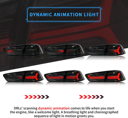 VLAND LED Tail lights For Mitsubishi Lancer 2008-2017 Rear Lamps Assembly