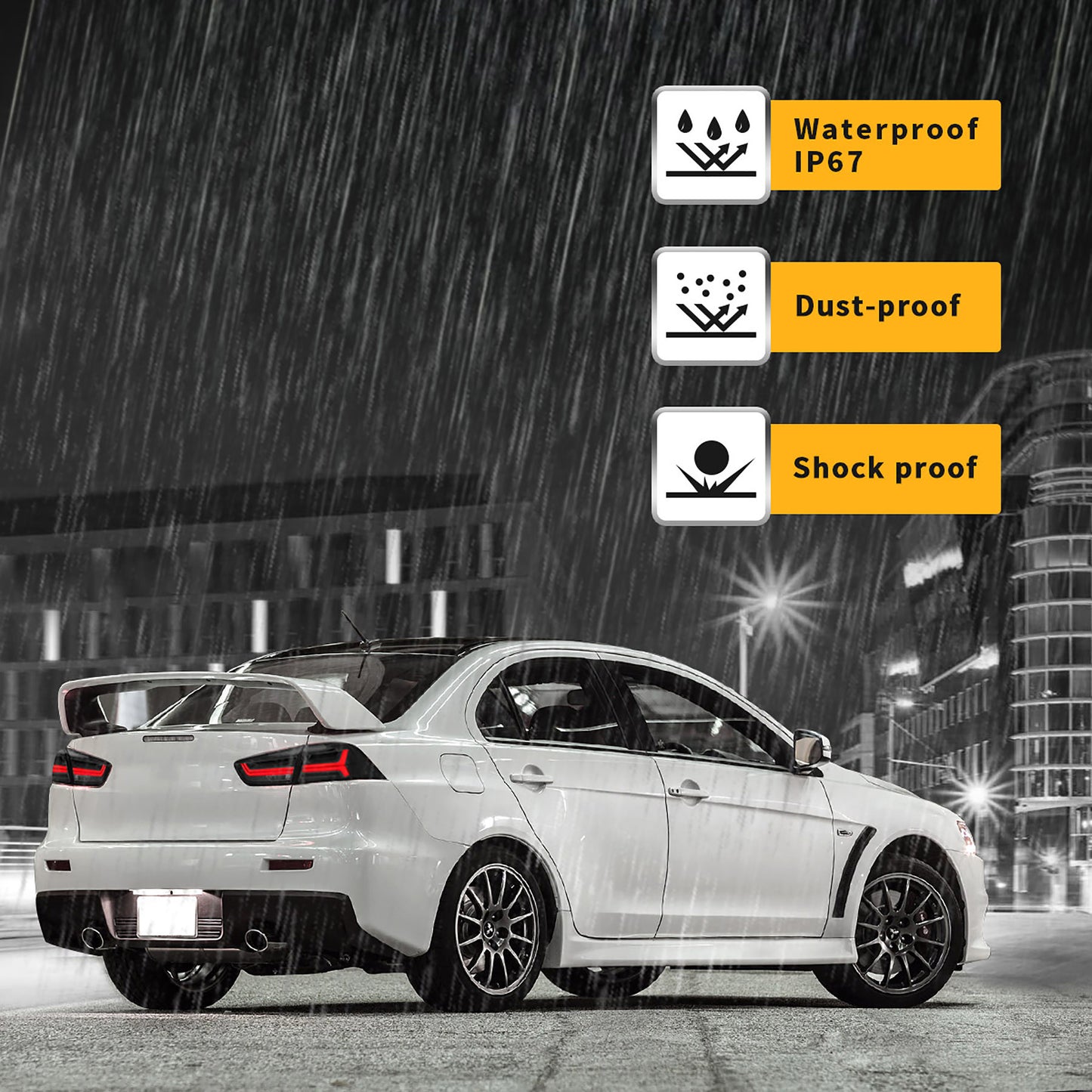 VLAND LED Tail lights For Mitsubishi Lancer 2008-2017 Rear Lamps Assembly