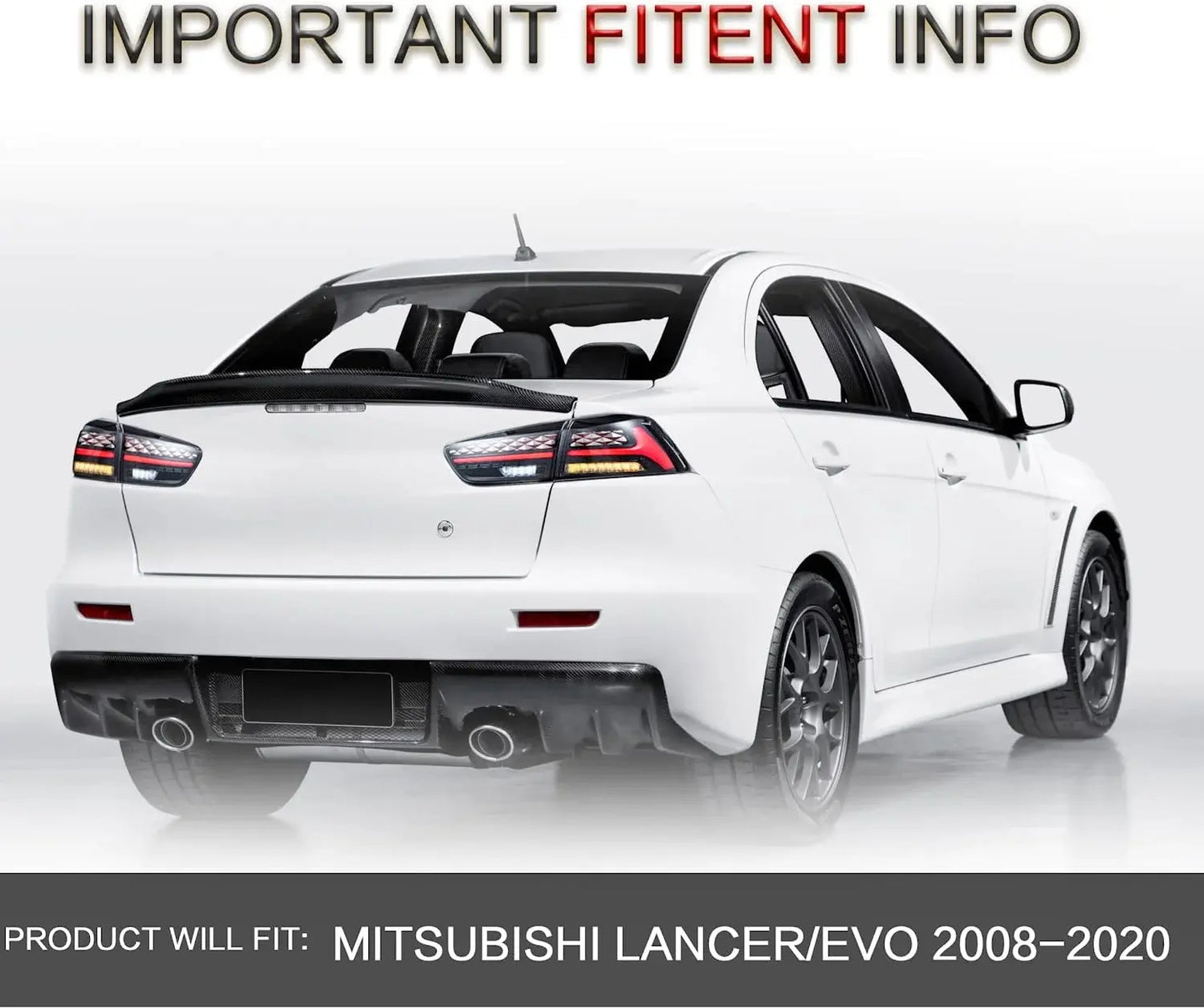 VLAND LED Tail lights For 2008-2018 Mitsubishi Lancer Sedan/EVO X