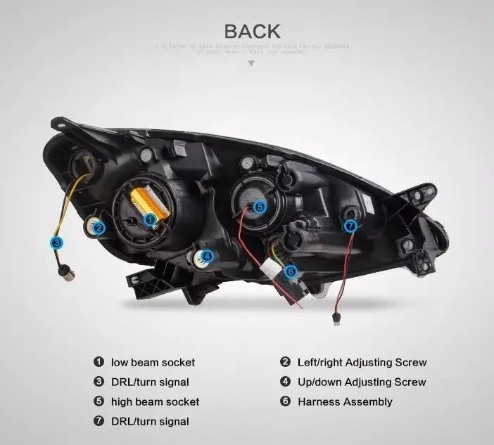 VLAND LED Projector Headlights For Perodua Alza 2009-2022 M500 1st Gen (MOQ of 100)