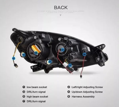 VLAND LED Projector Headlights For Perodua Alza 2009-2022 M500 1st Gen (MOQ of 100)