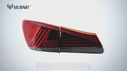VLAND LED Tail Lights For Lexus IS250 350 ISF 2006-2013 IS200d IS F 2008-2014 w/Animation
