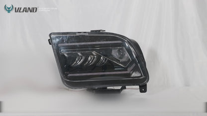 VLAND Full LED Headlights For Ford Mustang 2005-2009 With Start Up Animation