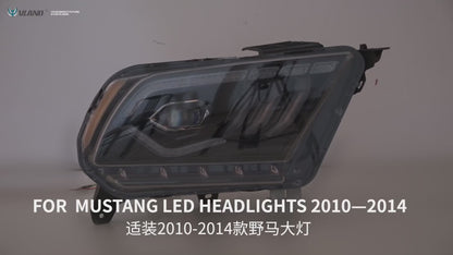 VLAND LED Headlights For Ford Mustang 2010-2014 With Sequential Turn Signals