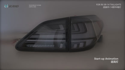 VLAND Full LED Tail Lights For Lexus RX 270/330/350/450H 2009-2014 With Start-up Animation