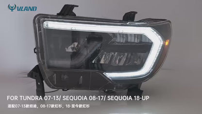 VLAND LED Headlights For 2007-2013 Toyota Tundra & 2008-2022 Toyota Sequoia