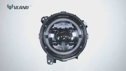 VLAND Full LED Headlights For 2018-2023 Jeep Wrangler JL JLU JT Rubicon (Only fit JL Models with 9 inch headlights)