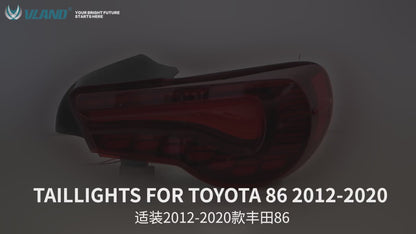 VLAND LED Tail Lights For 2012-2020 Toyota 86 GT86 & Subaru BRZ & Scion FRS Aftermarket Rear Lamps