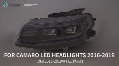 VLAND LED Projector Headlights For Chevrolet Camaro 2016-2018 6th Gen